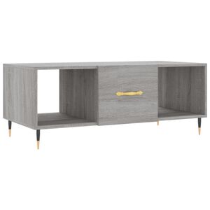 vidaXL Mesa de centro 102x50x40cm derivados de madeira cinzento sonoma