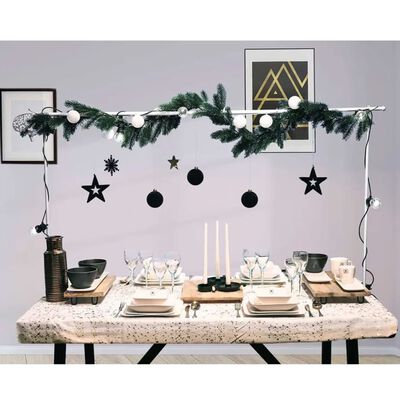 ProGarden Barra de mesa decorativa com grampo de mesa em metal branco