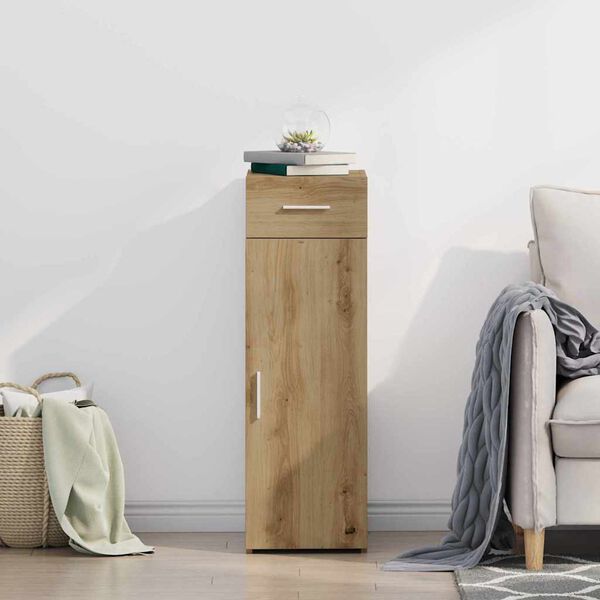 vidaXL Buffet com gaveta Carvalho Artesanal 30 x 42,5 x 93 cm