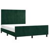 vidaXL Estrutura de cama sem colch&atilde;o 140x190 cm veludo verde-escuro