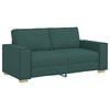 vidaXL Sof&aacute; de 2 lugares verde escuro 180x78x84 cm tecido