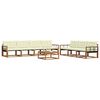 vidaXL Conjunto de Sof&aacute;s para Exterior 8 pcs Natural e Creme