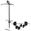 vidaXL Torre muscula&ccedil;&atilde;o parede com conjunto barras e halteres 60,5 kg