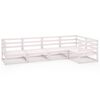 vidaXL 5 pcs conjunto lounge de jardim pinho maci&ccedil;o branco