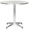 vidaXL Mesa de jardim 80x70 cm alum&iacute;nio prateado