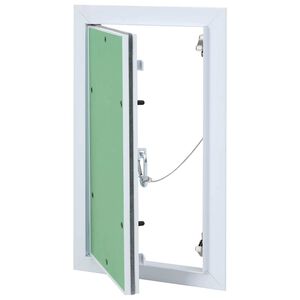 vidaXL Painel de Acesso Verde e Prata 30 x 55 cm Alum&iacute;nio e Gesso