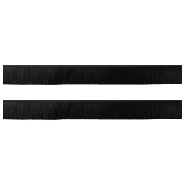 vidaXL Selos de Escovas para Porta Auto-adesivos 2 pcs Castanho 100 cm