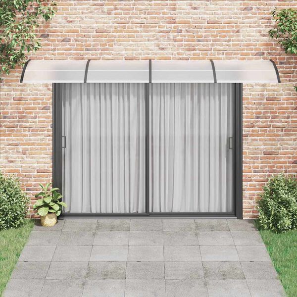 vidaXL Toldo para porta 400x100 cm policarbonato preto