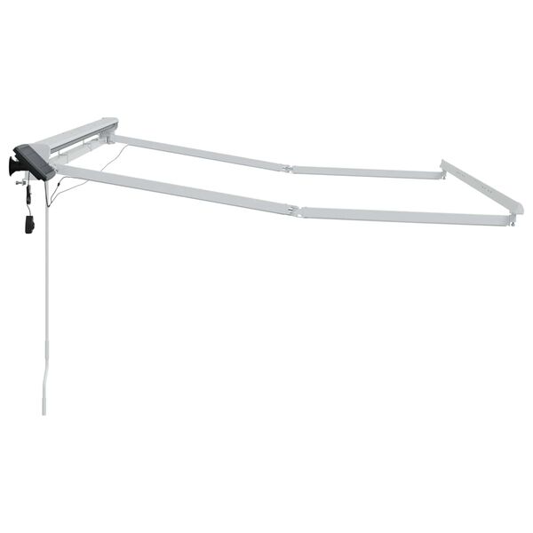 vidaXL Estrutura de Toldo Manual com LEDs Branco 3,5 x 2 m Alum&iacute;nio