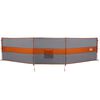 vidaXL Corta-vento de campismo 490x123 cm impermeável cinza/laranja