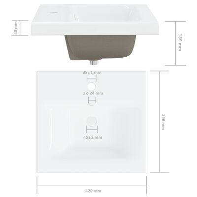 vidaXL Conj. móveis casa de banho contraplacado branco/carvalho sonoma