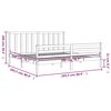 vidaXL Estrutura de cama com cabeceira 200x200 cm madeira maciça cinza