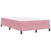 vidaXL Cama Box com colch&atilde;o Rosa 120 x 200 cm tecido