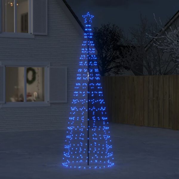 vidaXL &Aacute;rvore de Natal LED com Spikes 570 LEDs Azul 300 cm