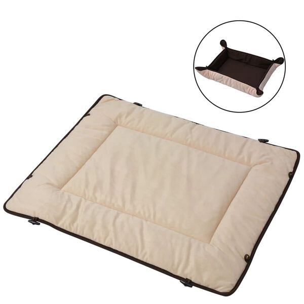 vidaXL Cama para c&atilde;es 65 x 100 cm castanho