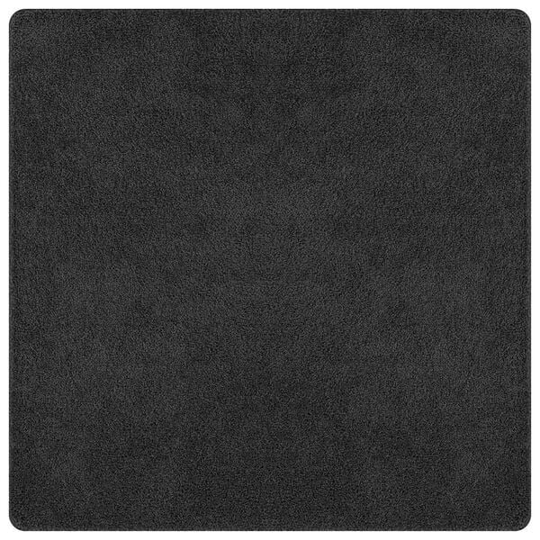 vidaXL Tapete Shaggy Antiderrapante Cinzento escuro 160 x 160 cm PP