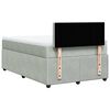 vidaXL Cama boxspring c/ colch&atilde;o 120x200 cm veludo cinzento-claro