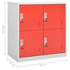 vidaXL Cacifos 5 pcs 90x45x92,5 cm a&ccedil;o cinzento-claro e vermelho