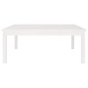 vidaXL Mesa de centro 100x100x40 cm pinho maci&ccedil;o branco