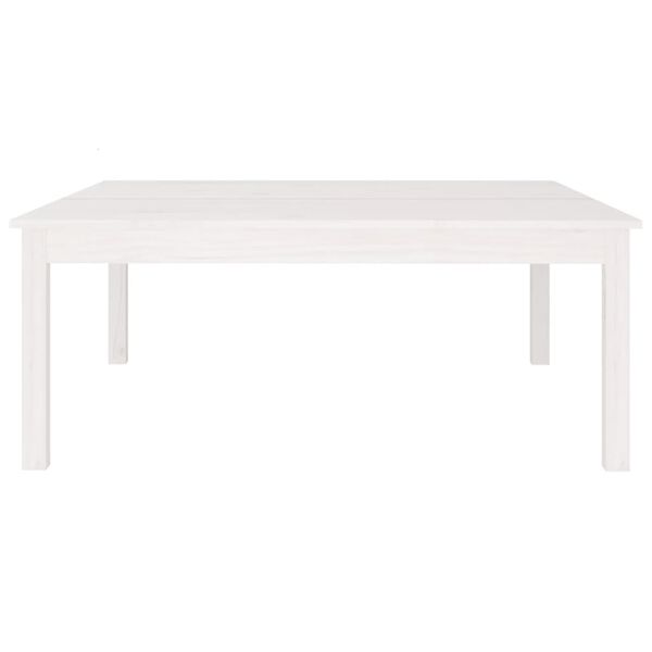 vidaXL Mesa de centro 100x100x40 cm pinho maci&ccedil;o branco
