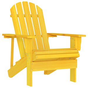 vidaXL Cadeira Adirondack para jardim abeto maci&ccedil;o amarelo
