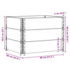 vidaXL Colares para paletes 3 pcs 80x60 cm madeira de pinho maci&ccedil;a