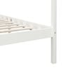 vidaXL Estrutura de cama com toldo 90x200 cm pinho maci&ccedil;o branco