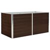 vidaXL Canteiro de jardim elevado 160x80x77cm a&ccedil;o galvanizado castanho