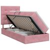 vidaXL Cama com arruma&ccedil;&atilde;o e colch&atilde;o Rosa 90 x 190 cm Veludo
