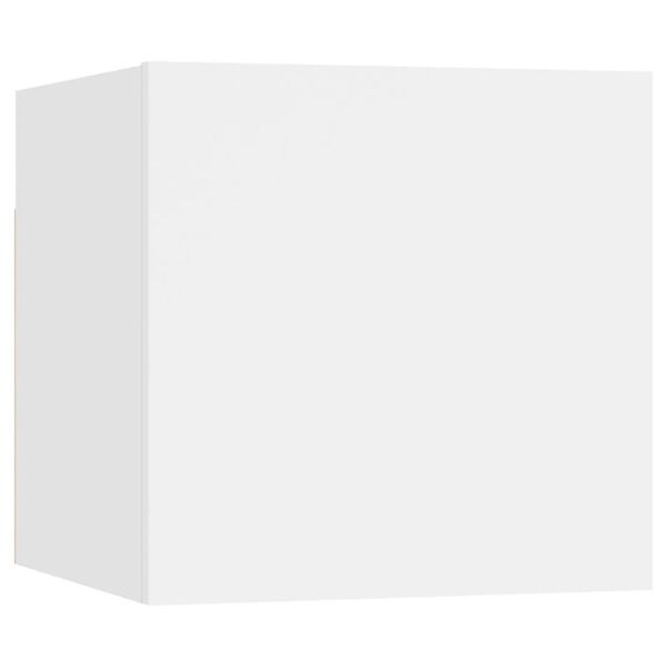 vidaXL 5 pcs conjunto de m&oacute;veis de TV derivados de madeira branco