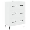 vidaXL Gabinete de Gavetas Branco 66 x 34,5 x 89,5 cm
