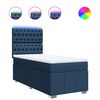 vidaXL Cama com molas/colch&atilde;o 90x200 cm tecido azul