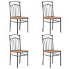 vidaXL Cadeiras de jantar 4 pcs MDF castanho