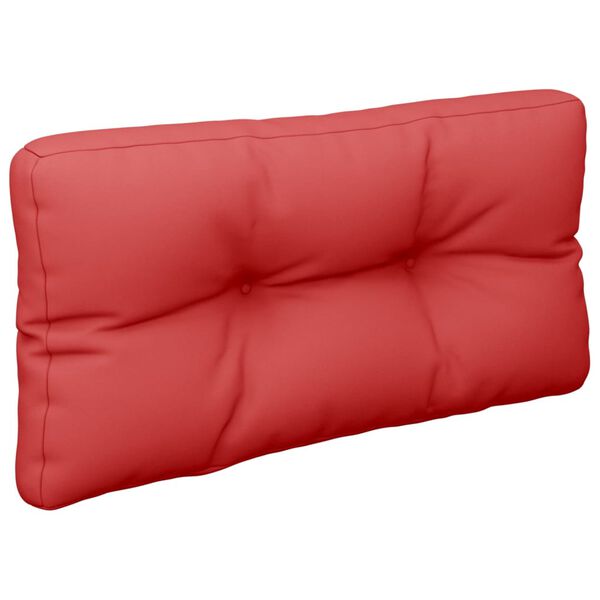 vidaXL Almofad&atilde;o para sof&aacute; de paletes 80x40x12 cm tecido vermelho