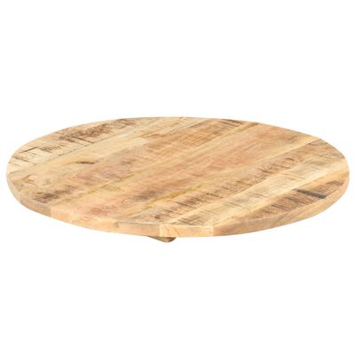 vidaXL Tampo de mesa redondo madeira mangueira maciça 25-27 mm 50 cm