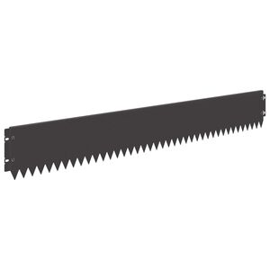 vidaXL Acabamento para Gramado 20 pcs 103 x 15 cm A&ccedil;o Preto