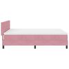 vidaXL Cama Box com colch&atilde;o com cabeceira Rosa 140 x 190 cm Veludo