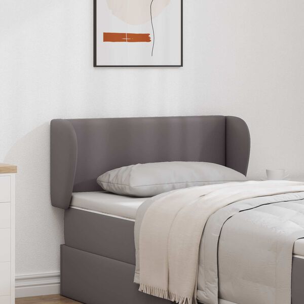 vidaXL Orelha de Cabeceira Cinza Escuro 40 x 23 x 6 cm PVC