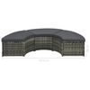 vidaXL 7 pcs conjunto lounge de jardim c/ almofad&otilde;es vime PE cinzento
