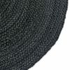 vidaXL Tapetes de &aacute;rea Oval Preto 205 x 305 cm Juta