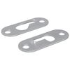 vidaXL Gancho com Buraco Chave 2 unid. Prateado 45 x 16 x 3.5 mm Ferro