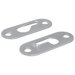vidaXL Gancho com Buraco Chave 2 unid. Prateado 45 x 16 x 3.5 mm Ferro