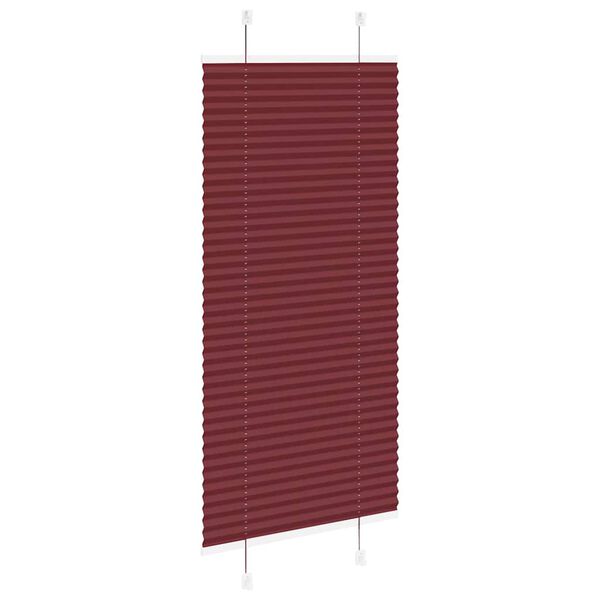 vidaXL Plissado Cego Bordéus Vermelho 60x100 cm Largura Tecido 59,4 cm