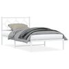 vidaXL Estrutura de cama com cabeceira 100x200 cm metal branco