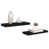 vidaXL Prateleiras de parede suspensas 2 pcs 60x23,5x3,8 cm MDF preto