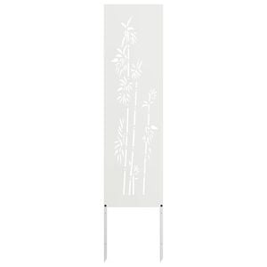 vidaXL Tela de Privacidade para Jardim Floral Branco 32 x 140 cm