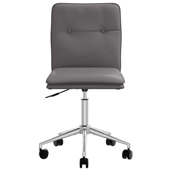 vidaXL Cadeira de jantar couro artificial cinzento