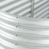 vidaXL Canteiro elevado de jardim aço galvanizado 400x80x81cm prateado