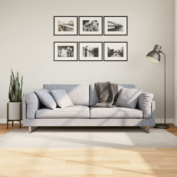 vidaXL Tapete de pelo curto IZA visual escandinavo 100x200cm cor creme