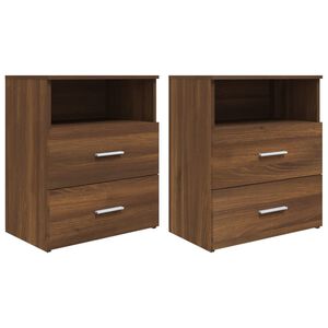 vidaXL Mesas de cabeceira 2 pcs 50x32x60 cm cor carvalho castanho